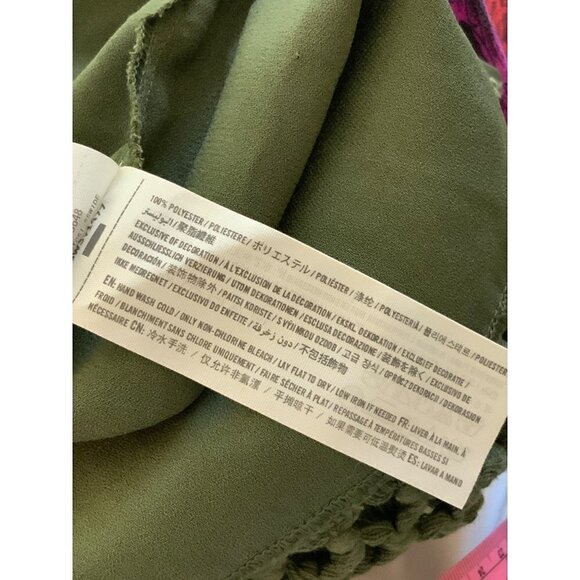 Abercrombie & Fitch strappy summer dress womens M olive green - Picture 5 of 6